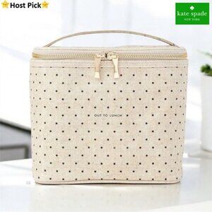 KATE SPADE "Out to Lunch" Insulated Lunch Bag/Tote - Polka Dot - NWOT